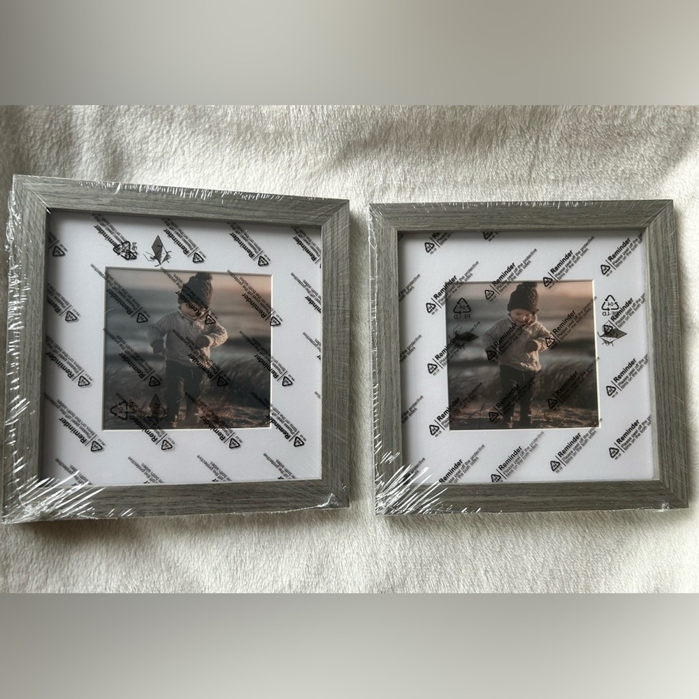 Gray Wooden Picture Frame Set